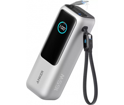 Anker PowerBank ANKER A1695H41, 25000mAh, 165W, 1 x USB-A - 3 x USB-C, Silver - IT-Fashion.ro