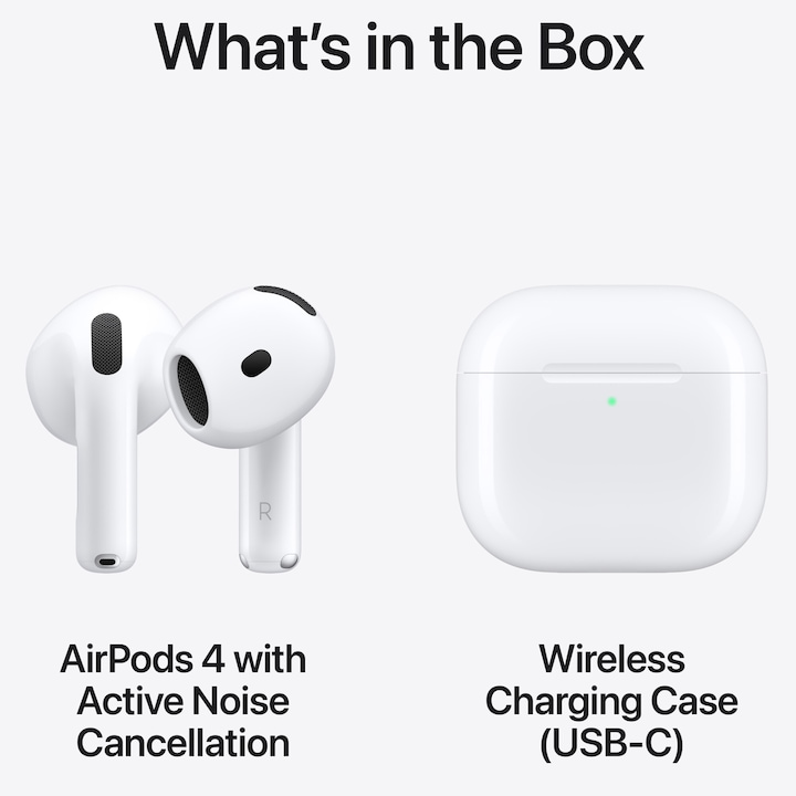 Casti wireless APPLE AirPods 4, Bluetooth, ANC, White - Imagine 6
