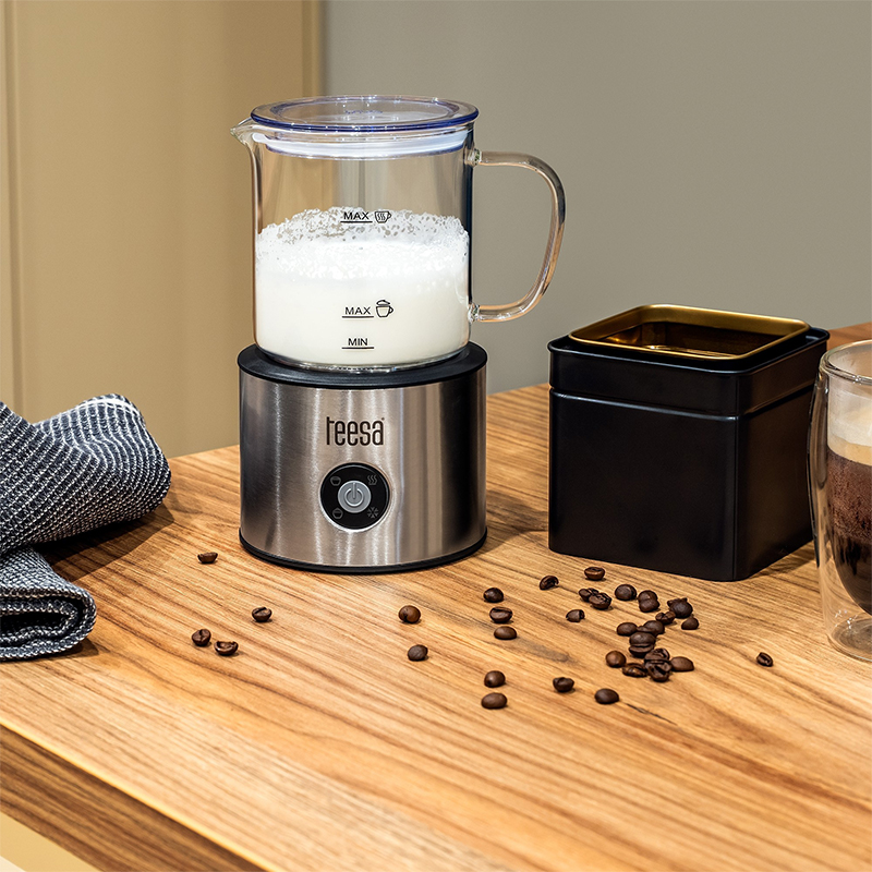 Aparat spumat lapte TEESA Aroma F60, 600W, inox - Imagine 6