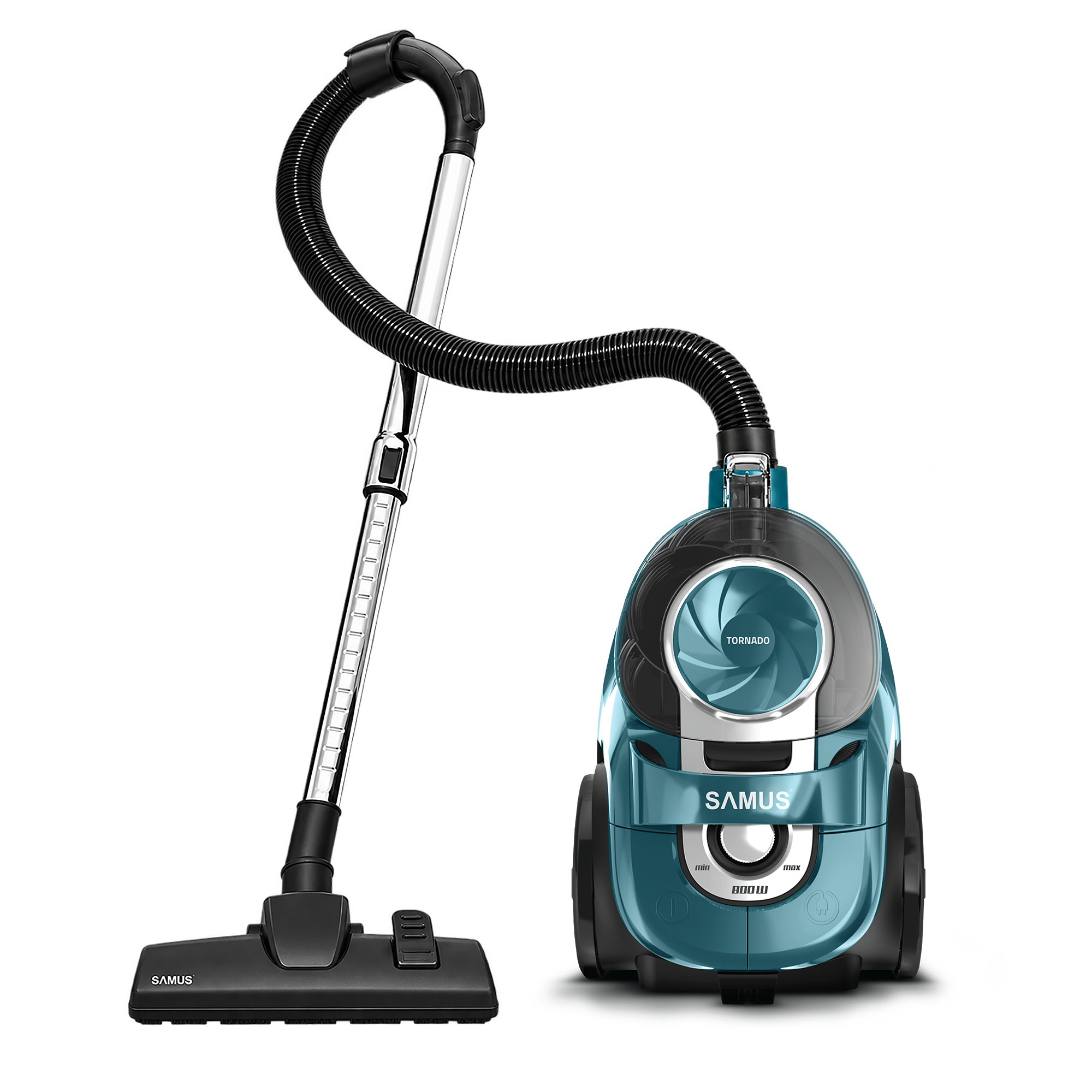 Samus Aspirator fara sac SAMUS TORNADO, 800W, Recipient de colectare 3L, Filtru HEPA, Ciclonic, Turcoaz - IT-Fashion.ro