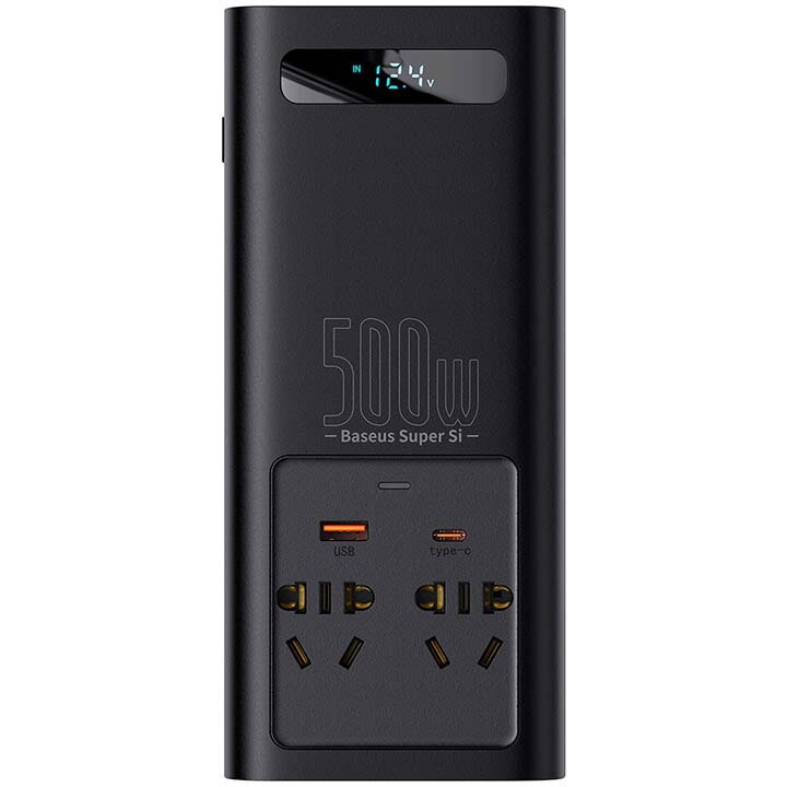 Invertor Auto BASEUS CGNB000101, 12V-220V, 500W, USB-C și USB-A - Imagine 4