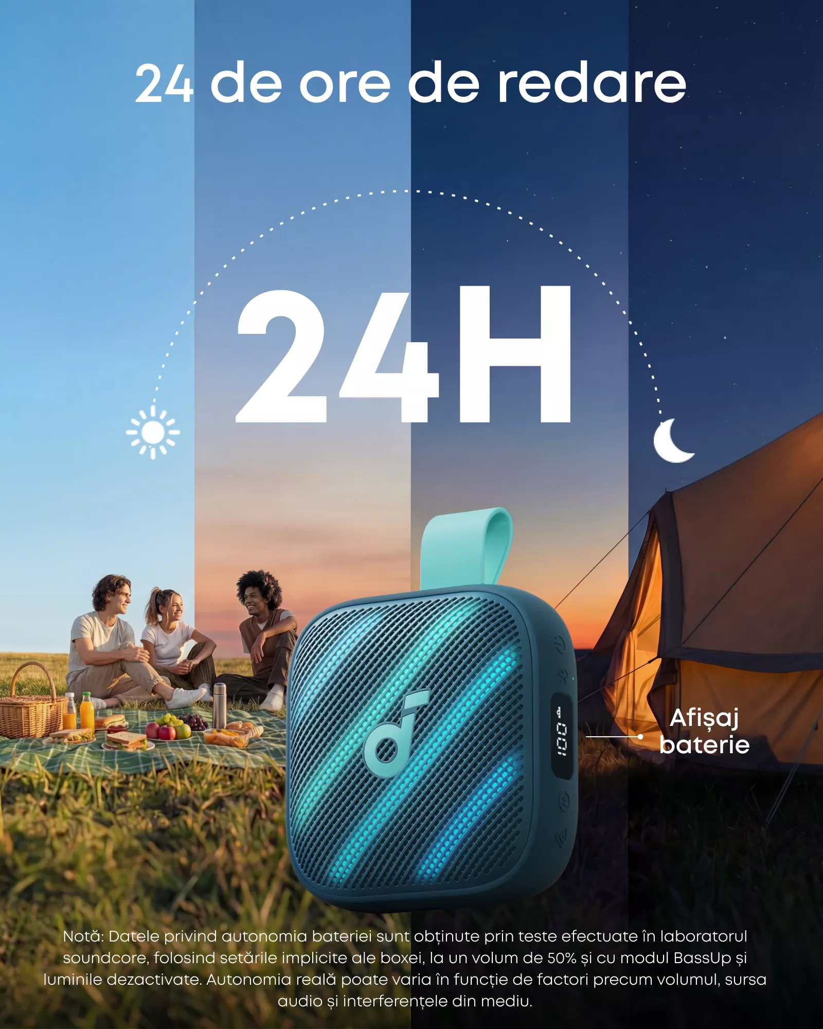 Boxa portabila ANKER Soundcore Boom Go 3i D5103030, BassUp 2.0, Bluetooth 6.0, 15W, IP68, Blue - Imagine 3