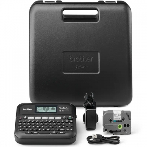 Imprimantă termică pentru etichete BROTHER P-touch PT-D460BTVP, Monocrom, Banda 18 mm, Bluetooth, Negru - Imagine 4