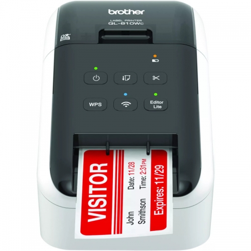 Brother Imprimantă termică pentru etichete BROTHER QL-810W, USB, Wi-Fi, AirPrint, Alb - IT-Fashion.ro
