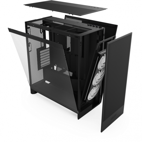 Carcasa PC NZXT H7 Flow RGB (2024), Matte Black - Imagine 5