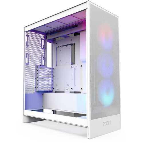 Carcasa PC NZXT H7 Flow RGB (2024), Matte White - Imagine 1