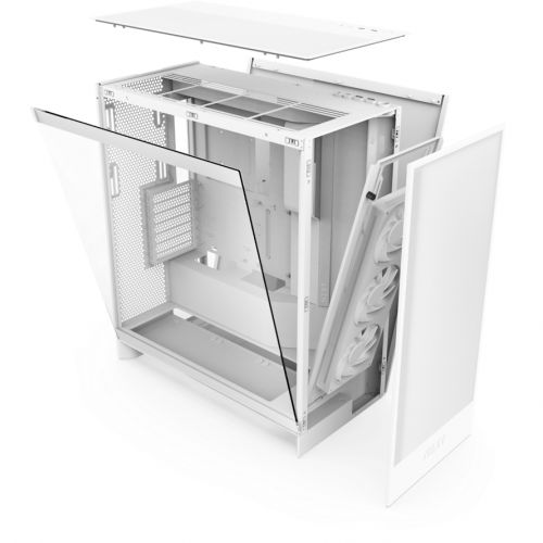 Carcasa PC NZXT H7 Flow RGB (2024), Matte White - Imagine 5
