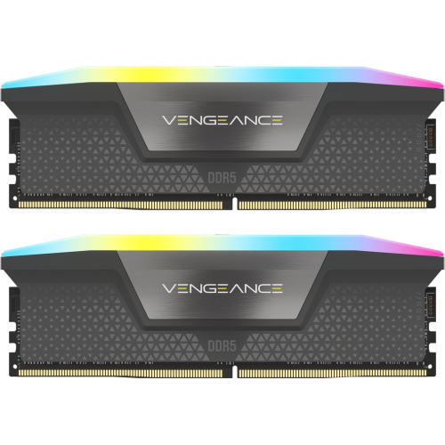 CORSAIR Kit Memorie CORSAIR Vengeance RGB Grey Intel XMP 3.0/AMD EXPO 64GB, DDR5-5600 MHz, CL 40 - IT-Fashion.ro