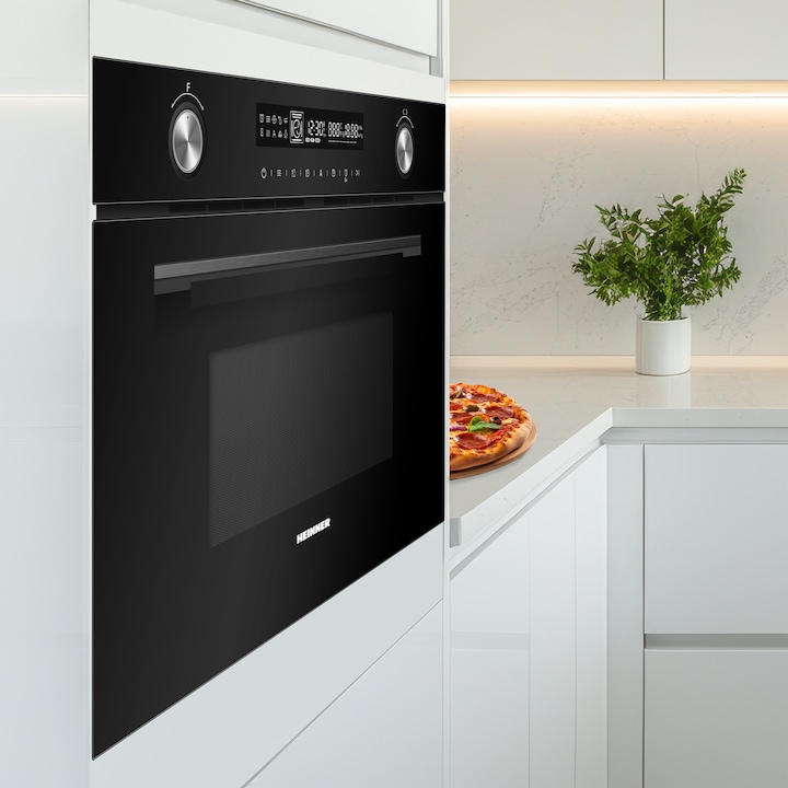 Cuptor cu microunde HEINNER incorporabil HMW-MDBI34CTBK, 34 L, 900 W, Grill, Negru - Imagine 2