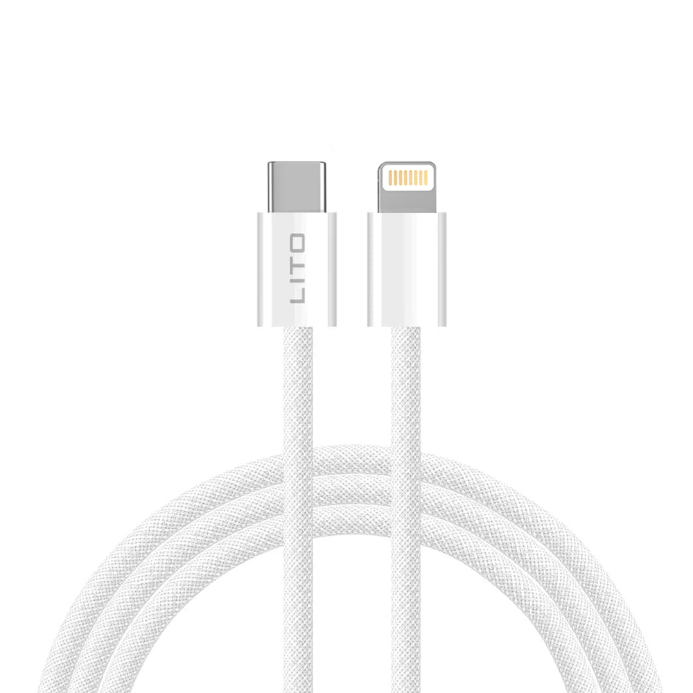 Lito Cablu de date si incarcare Lito LD04CL, USB-C - Lightning, 27W, 1m, Alb - IT-Fashion.ro