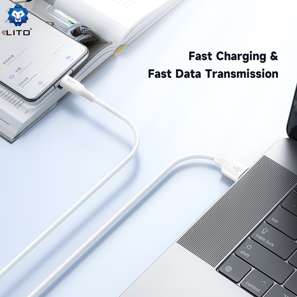 Cablu de date si incarcare LITO LD06L, USB - Lightning, 1m, Alb - Imagine 3