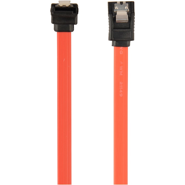 GEMBIRD Cablu de date GEMBIRD CC-SATAM-DATA90-0.3M, SATA III, 30cm, Orange - IT-Fashion.ro