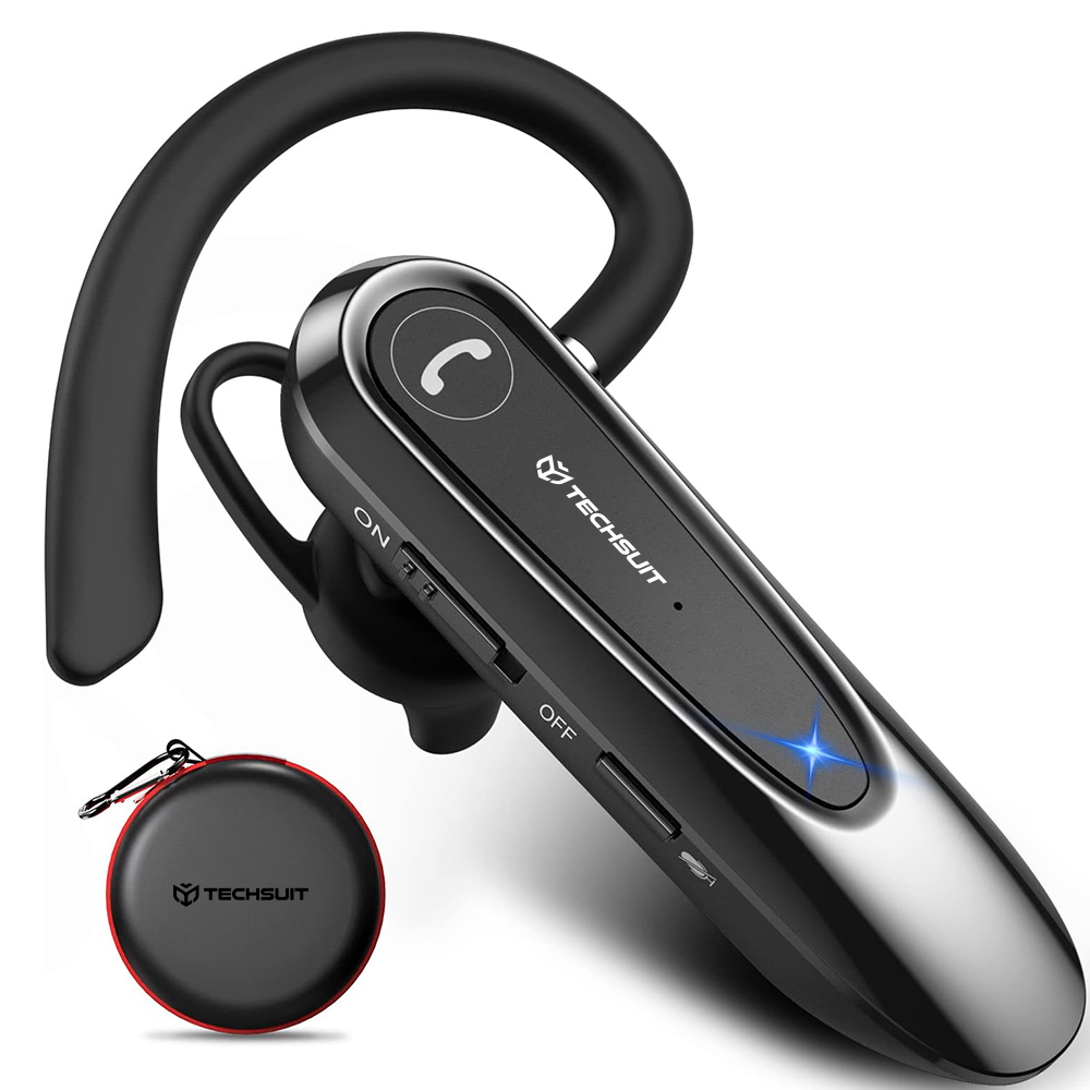 TECHSUIT Casca Bluetooth Techsuit AirTalk CB2 KF2360387, Bluetooth 5.0, Raza de transmisie 15m, Negru - IT-Fashion.ro