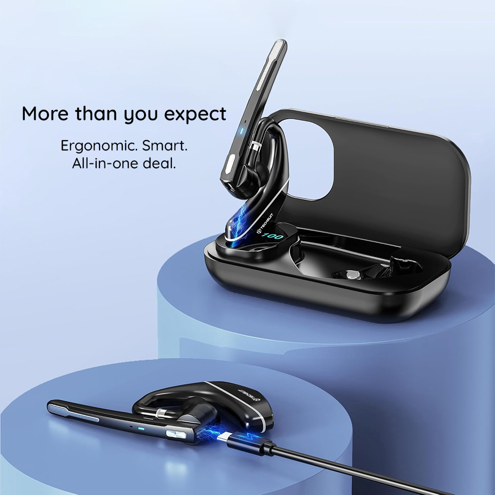 Cască Bluetooth Techsuit Hearyo A6L KF2348473, Bluetooth 5.3, IPX4, Negru - Imagine 2