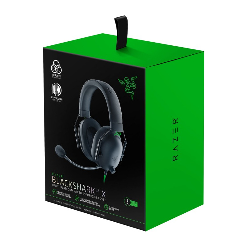 Casti gaming cu microfon RAZER Blackshark V2 X, 50 mm, Black - Imagine 6
