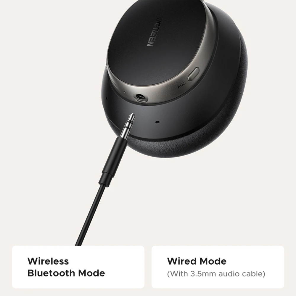 UGREEN Casti Wireless Over-Ear UGREEN Studio Pro HP206, Bluetooth 6.0, ANC, Black - IT-Fashion.ro