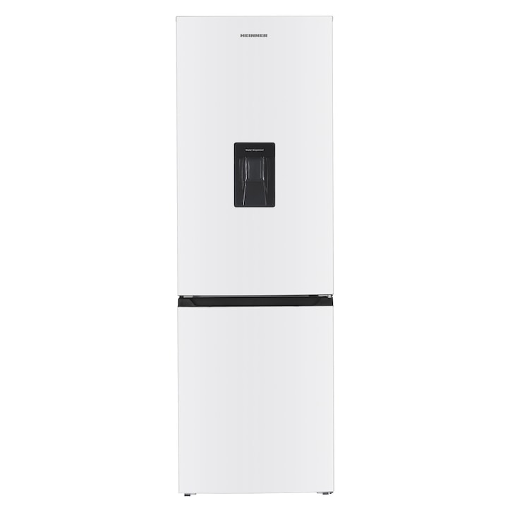 HEINNER Combina frigorifică HEINNER HC-HM313WDE++, 313L, Clasa E, Dozator apă, Control electronic, Iluminare LED, Uși reversibile, White - IT-Fashion.ro