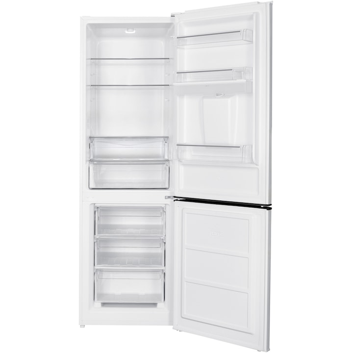 HEINNER Combina frigorifică HEINNER HC-HM313WDE++, 313L, Clasa E, Dozator apă, Control electronic, Iluminare LED, Uși reversibile, White - IT-Fashion.ro
