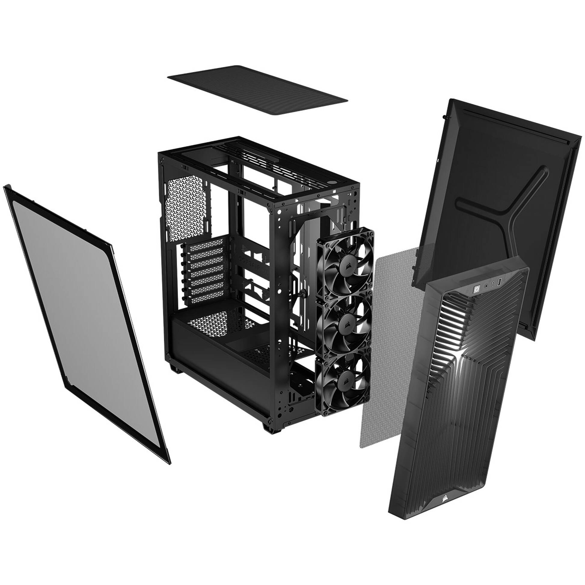 Carcasă CORSAIR 3200D RS, RGB Airflow, Mid-Tower, ATX, Smoke - Imagine 7