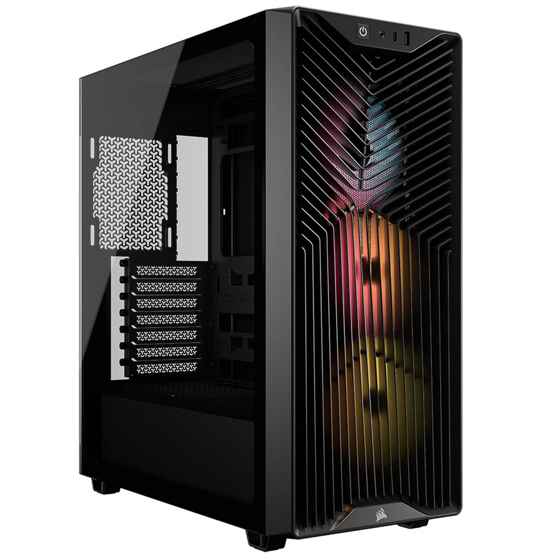 CORSAIR Carcasă PC CORSAIR 3200D RS ARGB, Mid Tower, ATX, Tempered Glass, Black - IT-Fashion.ro