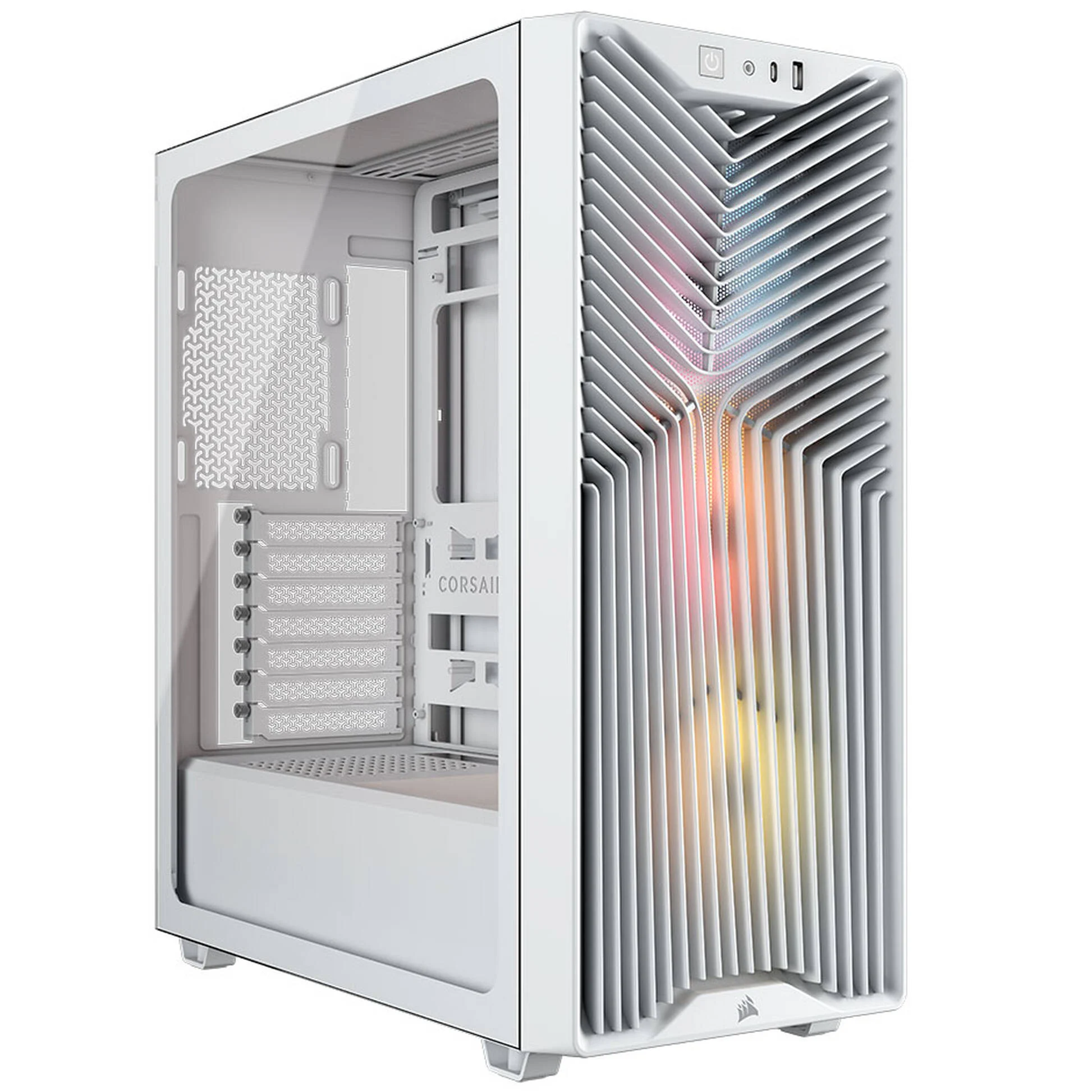 CORSAIR Carcasă PC CORSAIR 3200D RS ARGB, Mid Tower, ATX, Tempered Glass, White - IT-Fashion.ro