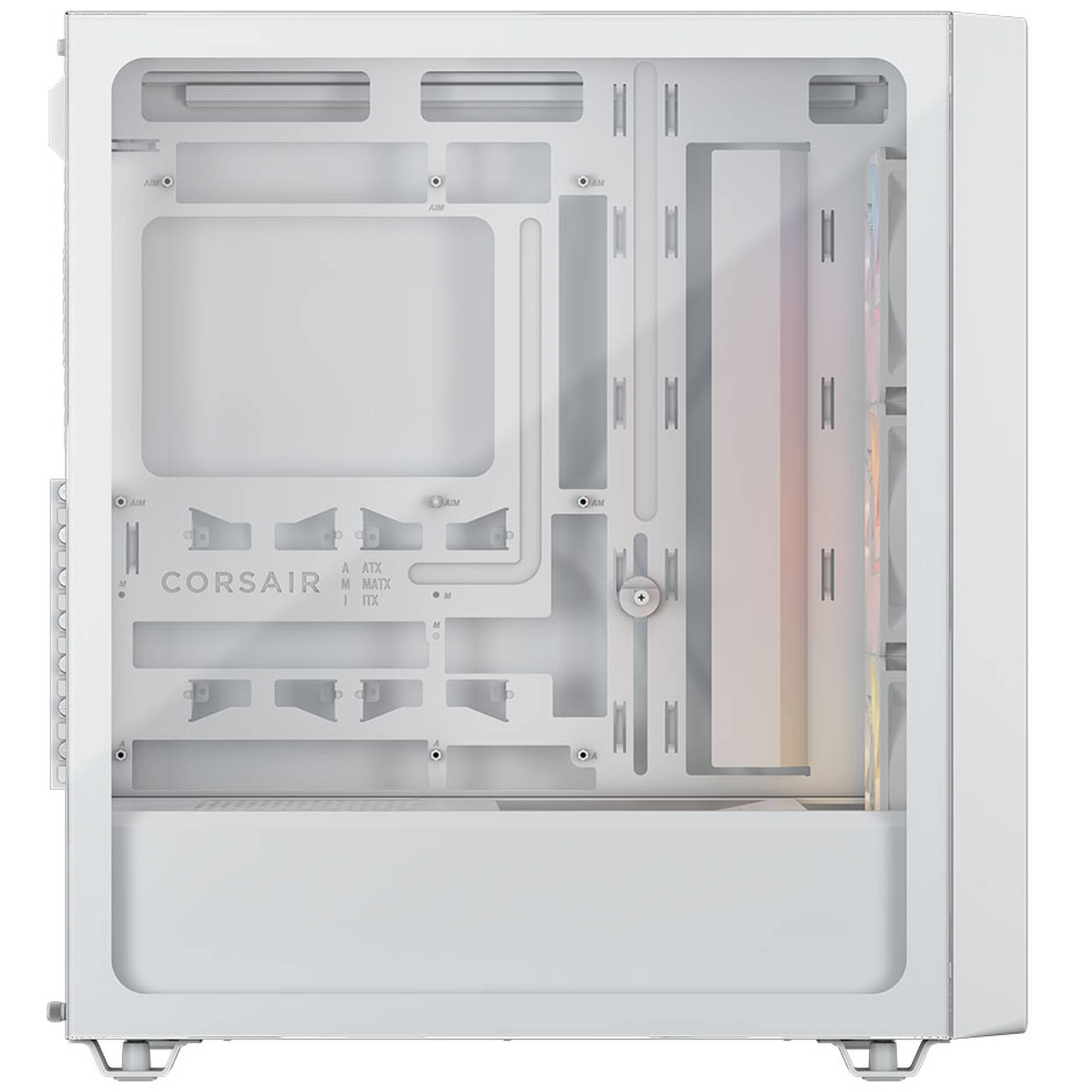 Carcasă PC CORSAIR 3200D RS ARGB, Mid Tower, ATX, Tempered Glass, White - Imagine 4