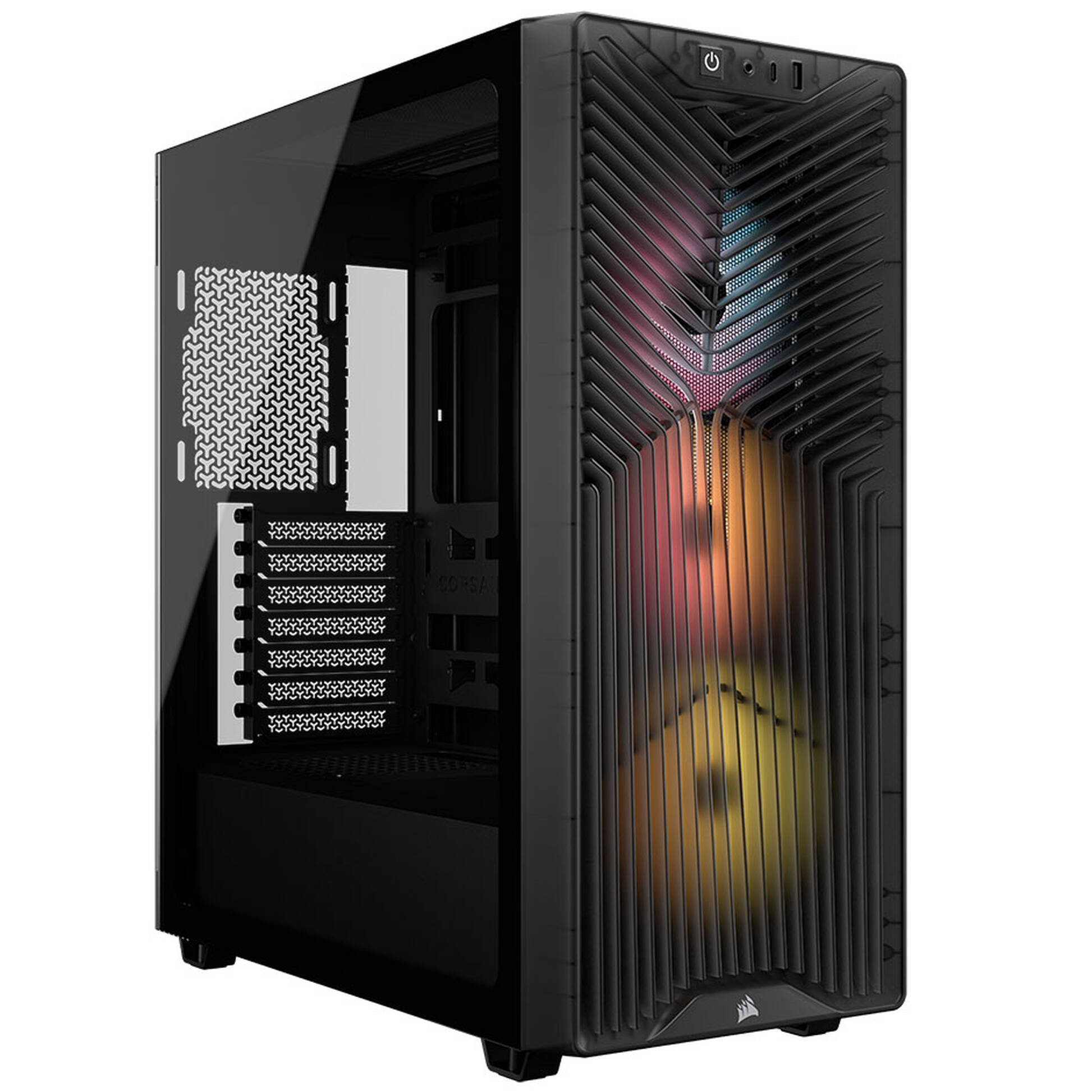 CORSAIR Carcasă PC CORSAIR 3200D RS ARGB, Mid Tower, ATX, Tempered Glass, Smoke - IT-Fashion.ro