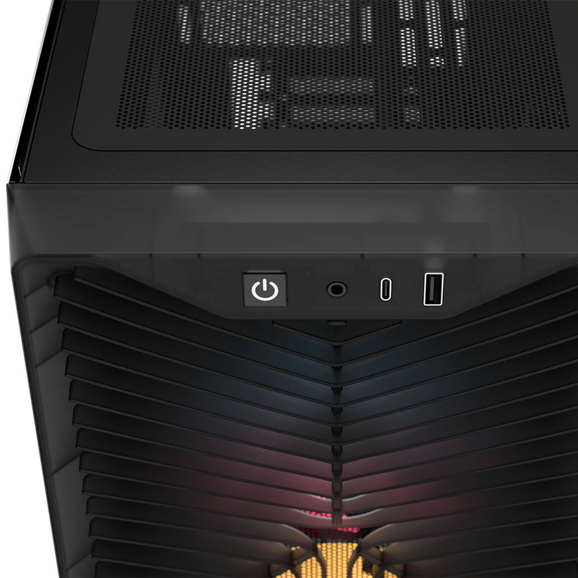 CORSAIR Carcasă PC CORSAIR 3200D RS ARGB, Mid Tower, ATX, Tempered Glass, Smoke - IT-Fashion.ro