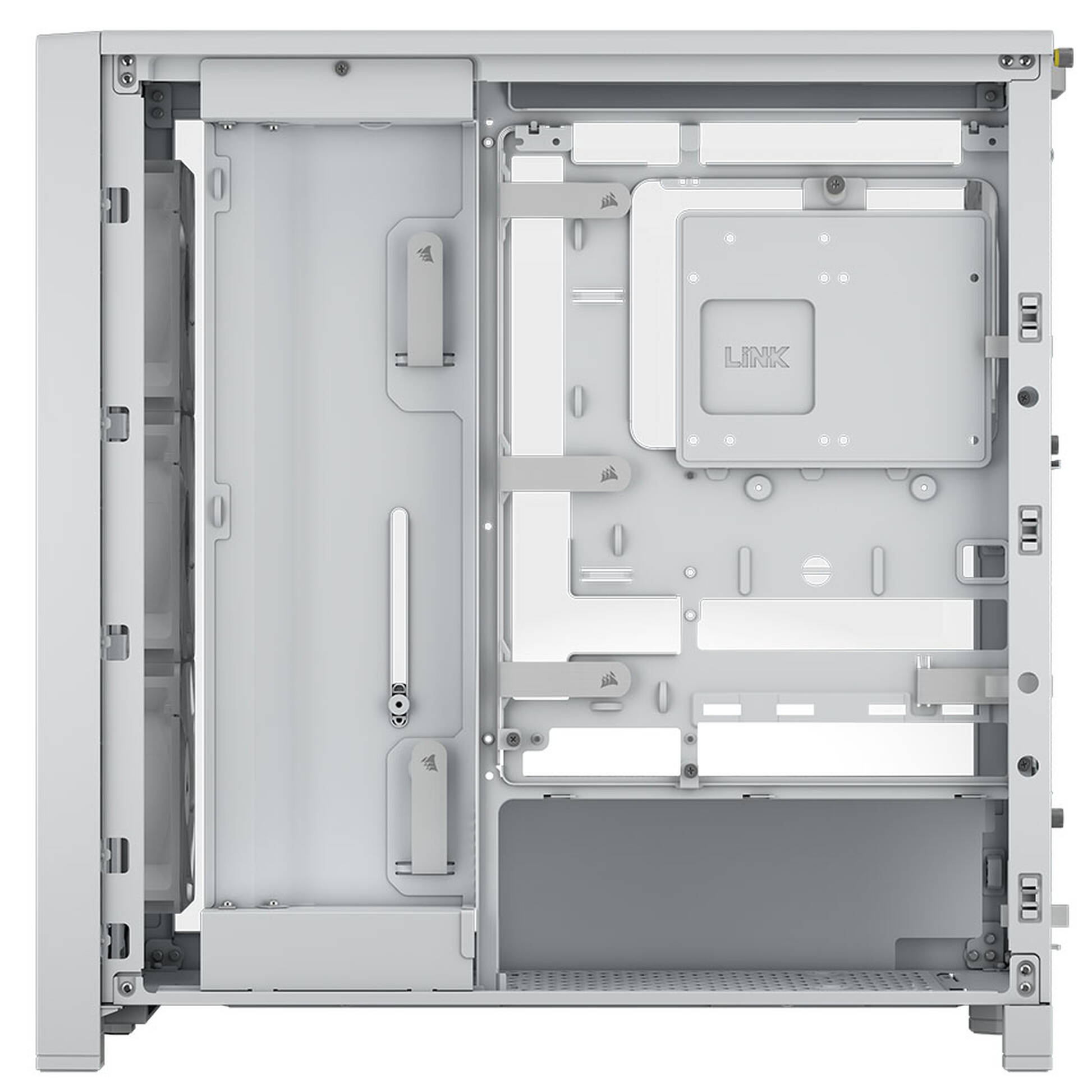 Carcasă CORSAIR FRAME 4000D RS Wood, Mid-Tower, E-ATX, White - Imagine 4