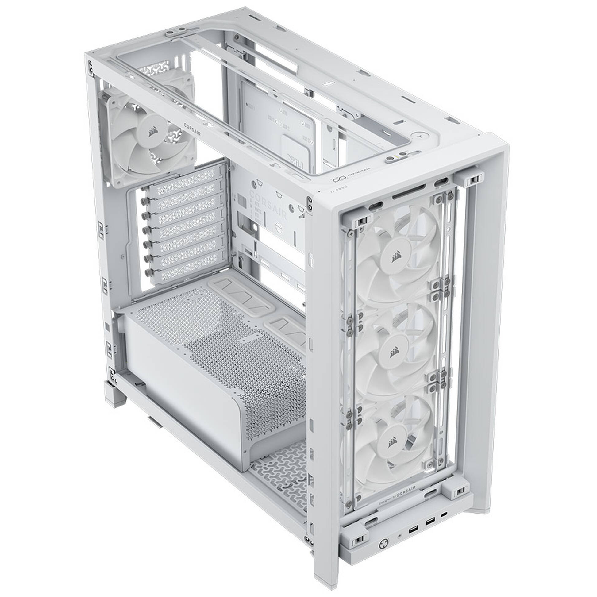 Carcasă CORSAIR FRAME 4000D RS Wood, Mid-Tower, E-ATX, White - Imagine 6