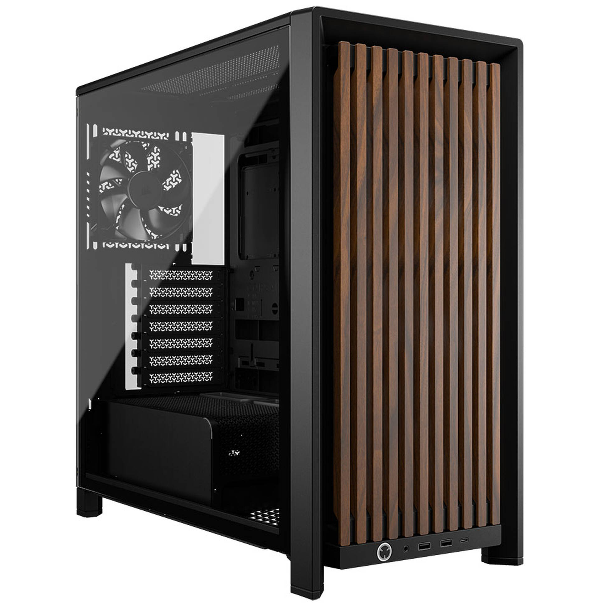 CORSAIR Carcasă CORSAIR FRAME 4000D RS Wood, Mid-Tower, E-ATX, Black - IT-Fashion.ro