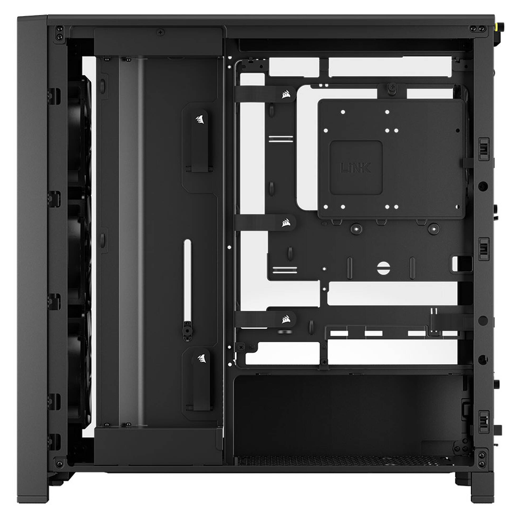 Carcasă CORSAIR FRAME 4000D RS Wood, Mid-Tower, E-ATX, Black - Imagine 4