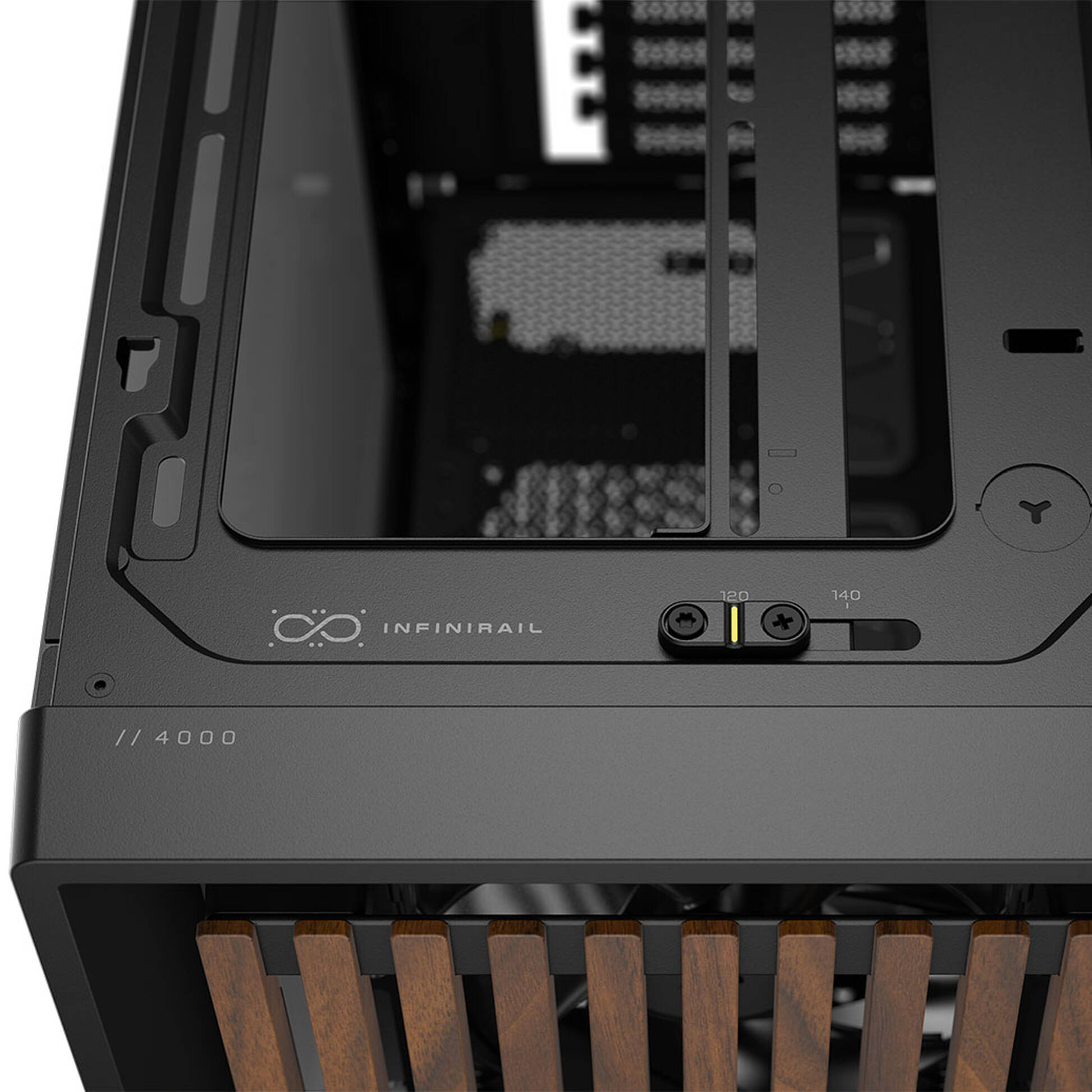 Carcasă CORSAIR FRAME 4000D RS Wood, Mid-Tower, E-ATX, Black - Imagine 8