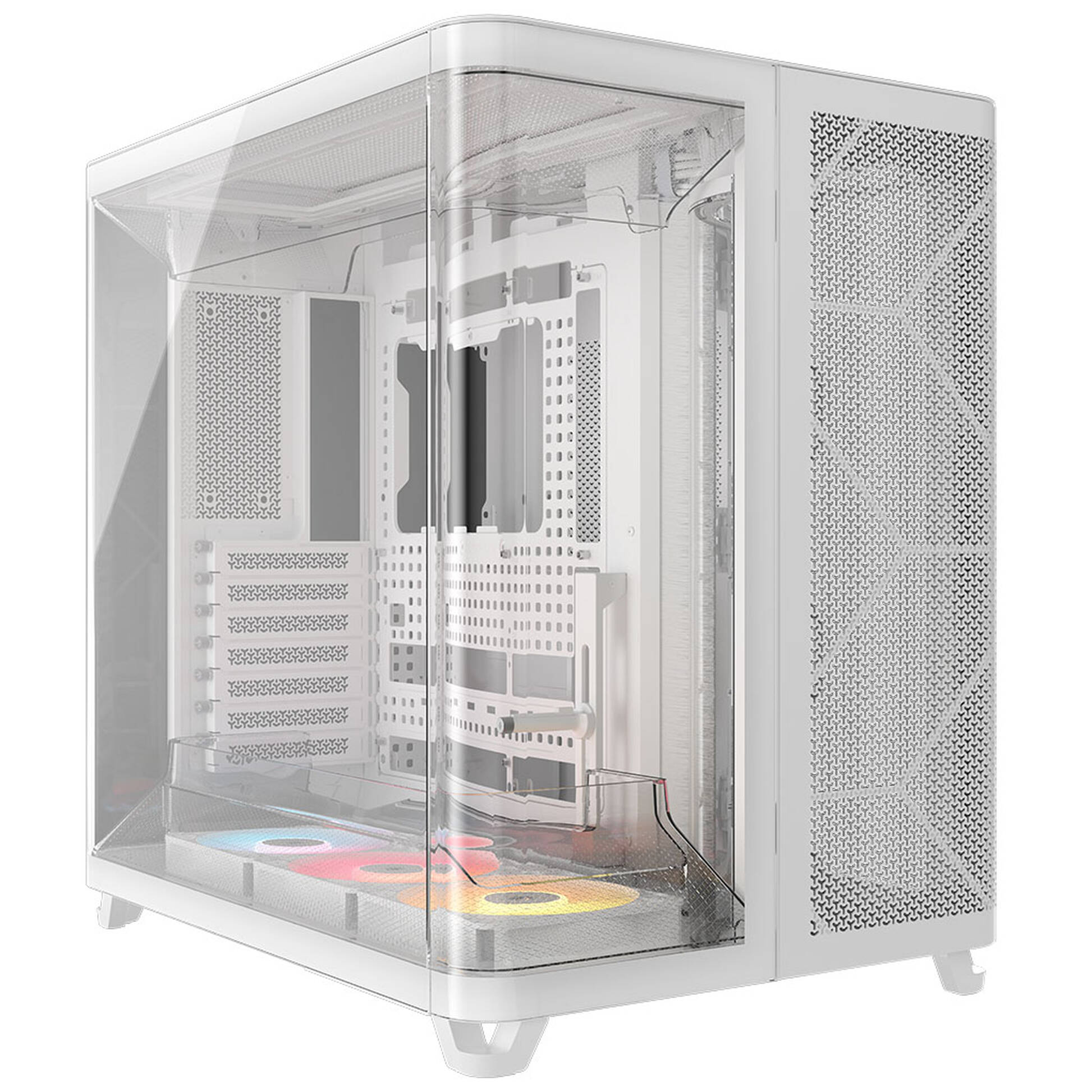 CORSAIR Carcasă CORSAIR AIR 5400 RS-R White ARGB, Mid Tower, Tempered Glass, RGB, E-ATX, ATX, Micro-ATX, Mini-ITX, White - IT-Fashion.ro