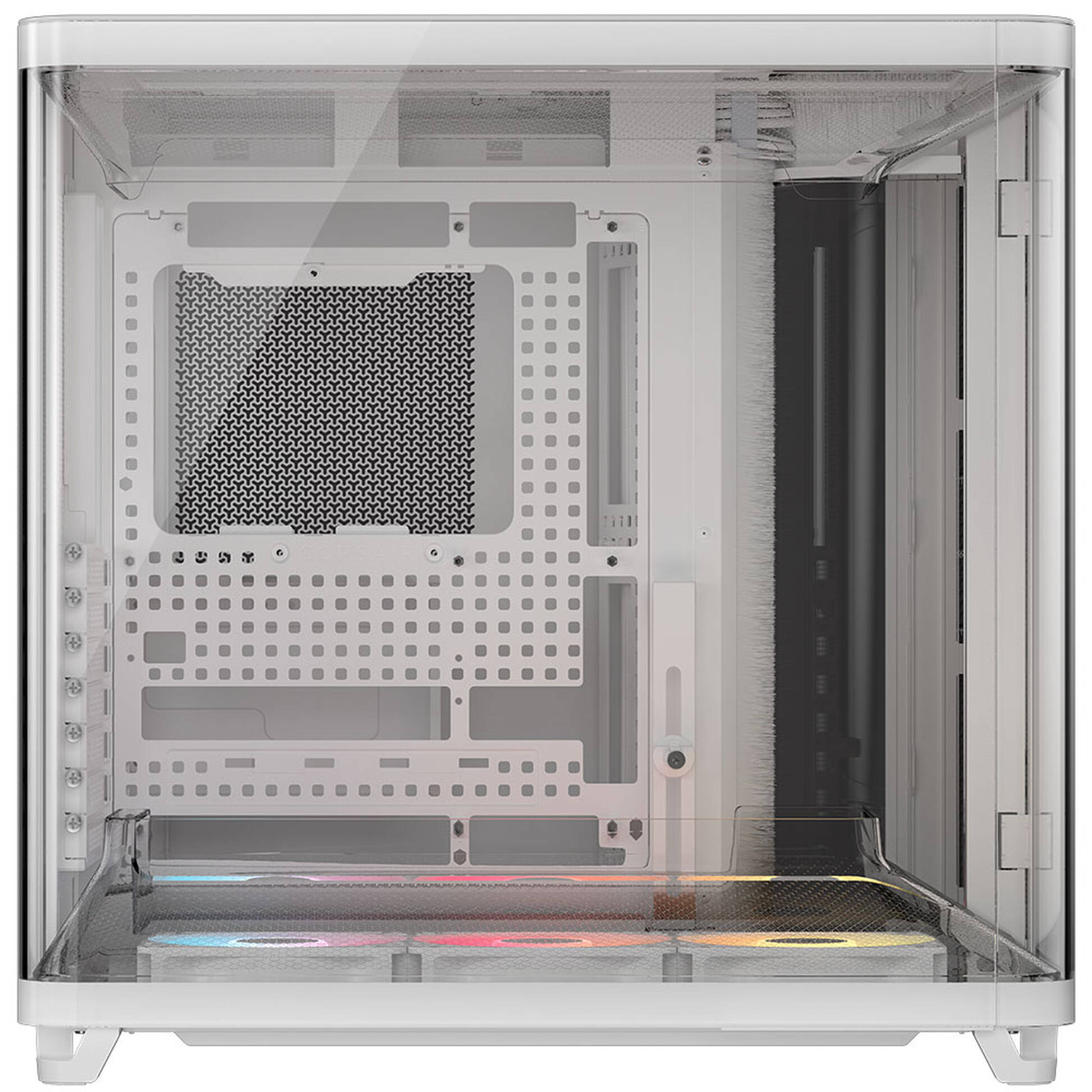 Carcasă CORSAIR AIR 5400 RS-R White ARGB, Mid Tower, Tempered Glass, RGB, E-ATX, ATX, Micro-ATX, Mini-ITX, White - Imagine 3