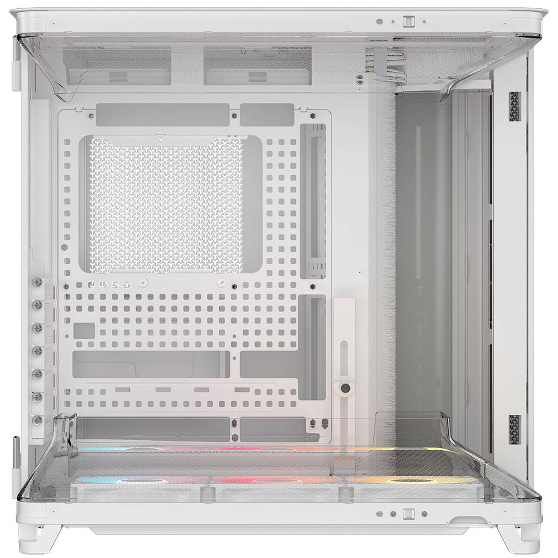 Carcasă CORSAIR AIR 5400 RS-R White ARGB, Mid Tower, Tempered Glass, RGB, E-ATX, ATX, Micro-ATX, Mini-ITX, White - Imagine 4