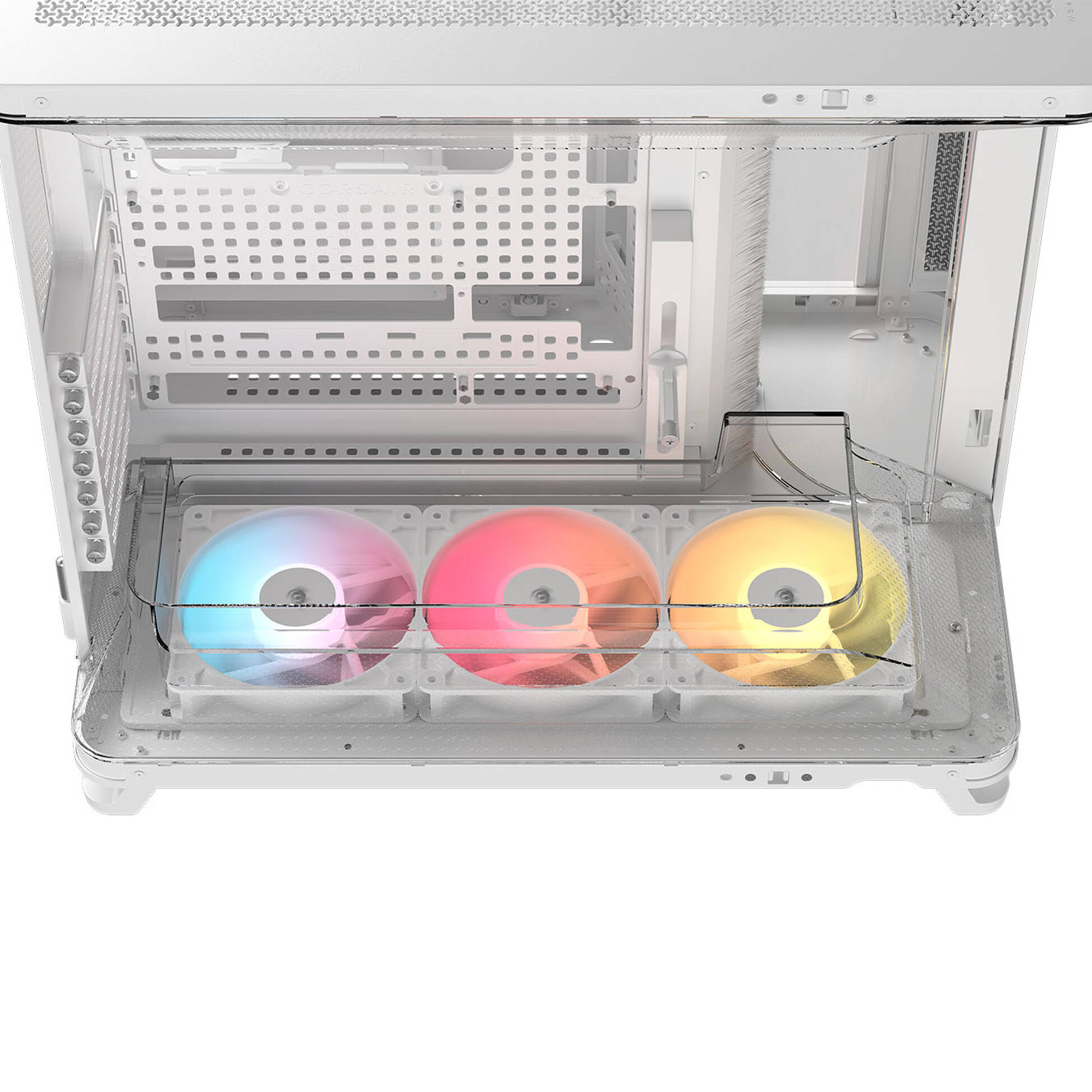 Carcasă CORSAIR AIR 5400 RS-R White ARGB, Mid Tower, Tempered Glass, RGB, E-ATX, ATX, Micro-ATX, Mini-ITX, White - Imagine 8