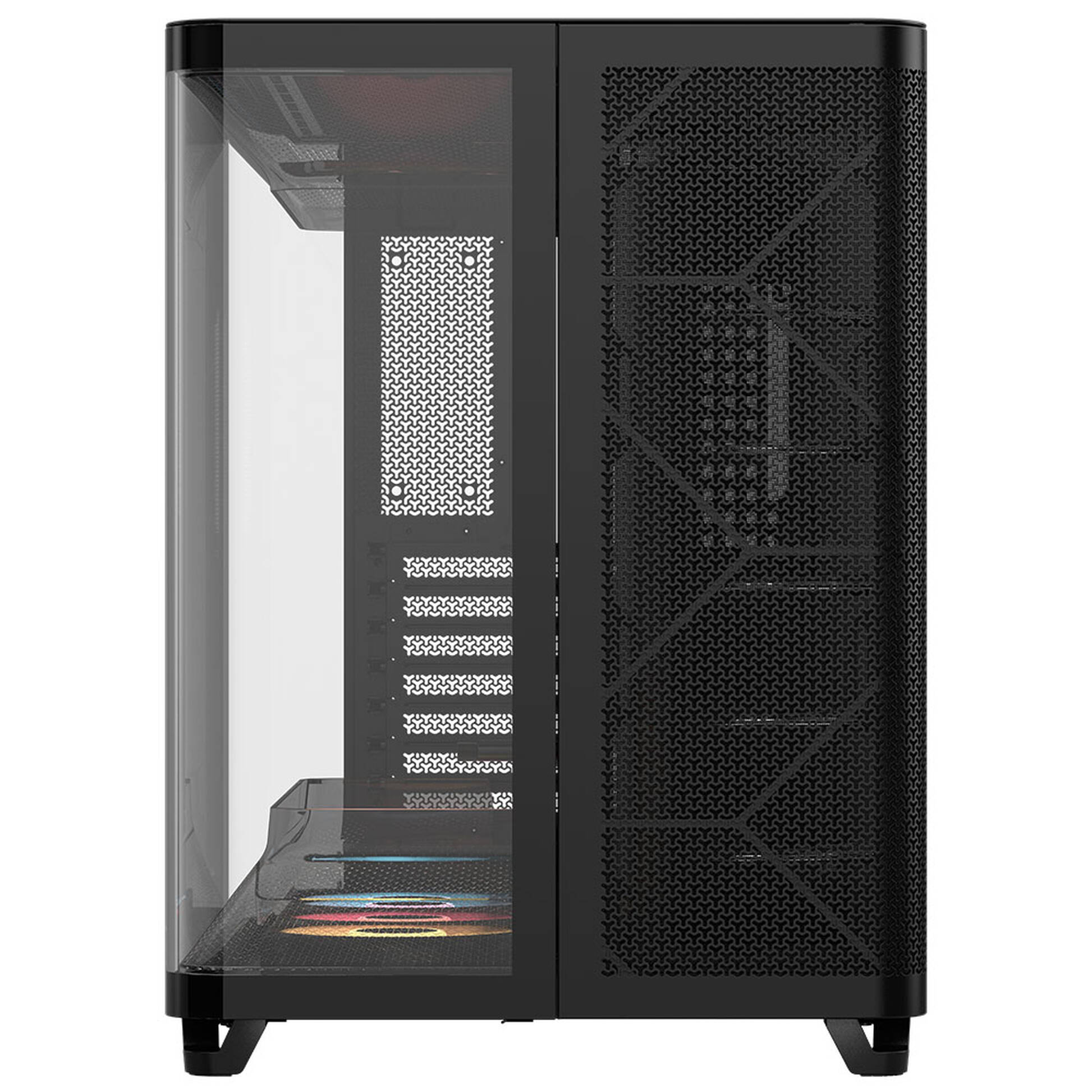 CORSAIR Carcasă CORSAIR AIR 5400 RS-R White ARGB, Mid Tower, Tempered Glass, RGB, E-ATX, ATX, Micro-ATX, Mini-ITX, Black - IT-Fashion.ro