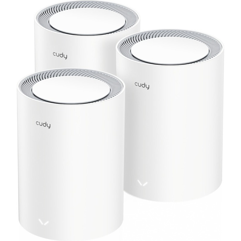 CUDY Sistem Mesh CUDY M3000 (3‑Pack), Wi‑Fi 6 Dual-Band, White - IT-Fashion.ro