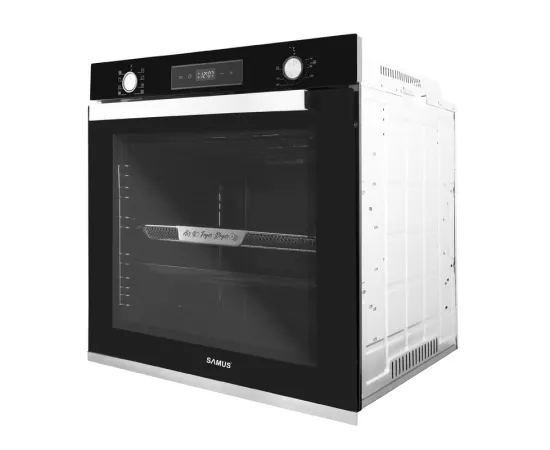 Cuptor incorporabil SAMUS SCE828GCF3D, 80 L, 2500 W, 8 funcții, curățare catalitică, negru - Imagine 4
