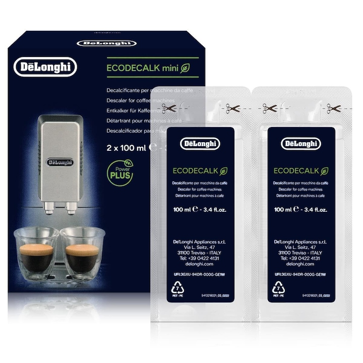 DeLonghi Decalcifiant DELONGHI 5513296011 Ecodecalk 2 x 100 ml - IT-Fashion.ro