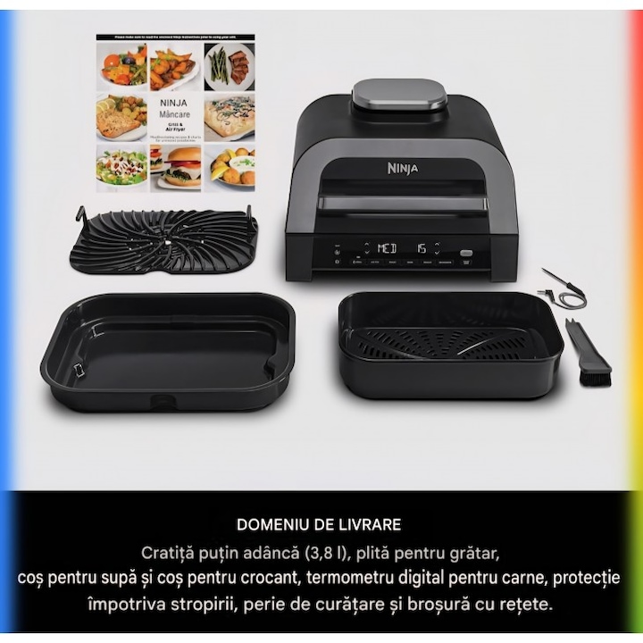 NINJA Gratar electric NINJA Foodi MAX DG551EU, 1760 W, 6 functii - IT-Fashion.ro