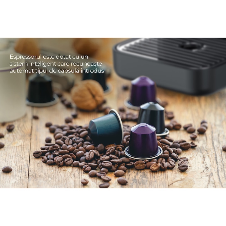 Espressor cu capsule HEINNER HEMC-DD15BK, 1525W, 15 bar, 1.5L, Negru - Imagine 5