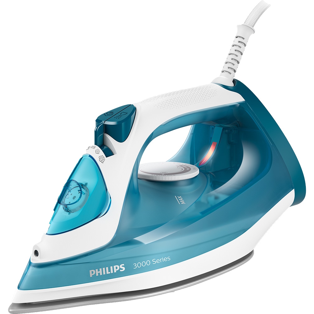 PHILIPS Fier de calcat PHILIPS Seria 3000 DST3011/20, 2100W, 140g/min, 300ml, talpa Ceramica, Blue - IT-Fashion.ro