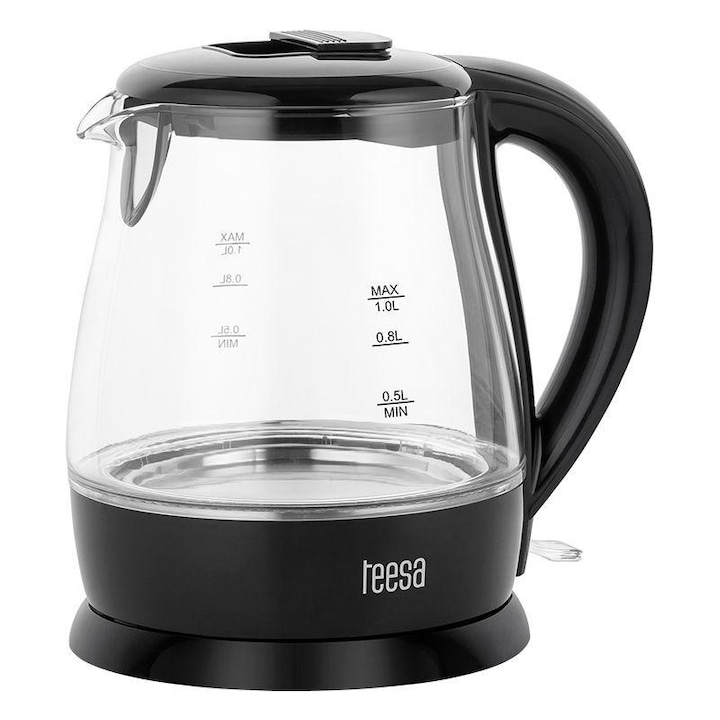 TEESA Fierbător electric compact TEESA TSA1030B, 1L, 1630W, Black - IT-Fashion.ro