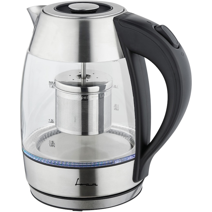 FRAM Fierbator electric cu filtru ceai FRAM FEK-MTF2200G, 1850-2200w, 1.8l, Gri - IT-Fashion.ro