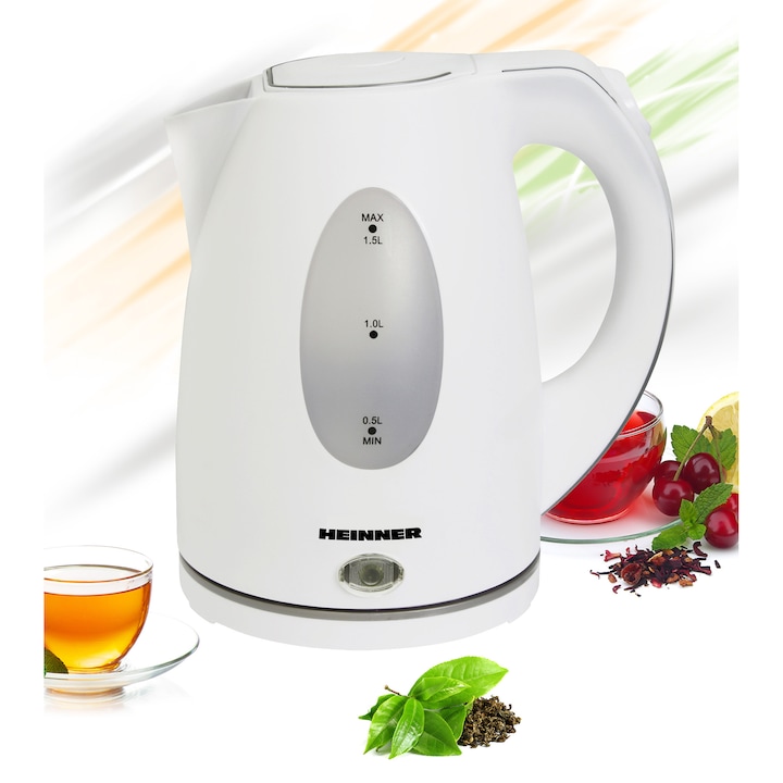 Fierbator electric HEINNER PF-47, 22000W, 1.5l, Alb - Imagine 3