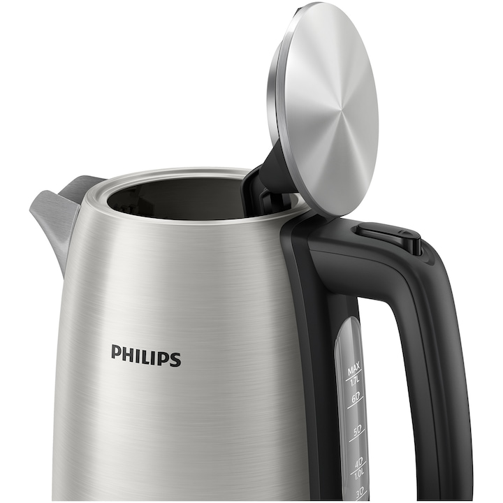 Fierbator electric PHILIPS Viva Collection HD9353/90, 22000W, 1.7l, Argintiu/Negru - Imagine 3