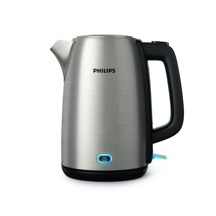 Fierbator electric PHILIPS Viva Collection HD9353/90, 22000W, 1.7l, Argintiu/Negru - Imagine 5