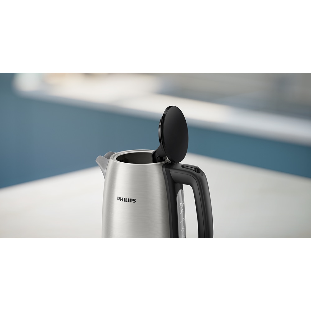 PHILIPS Fierbator electric PHILIPS Daily Collection HD9350/90, 1.7l, 2200W, Argintiu-Negru - IT-Fashion.ro